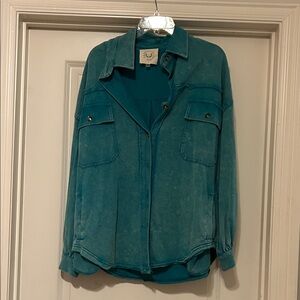 Fantastic Fawn Teal Utility Jacket